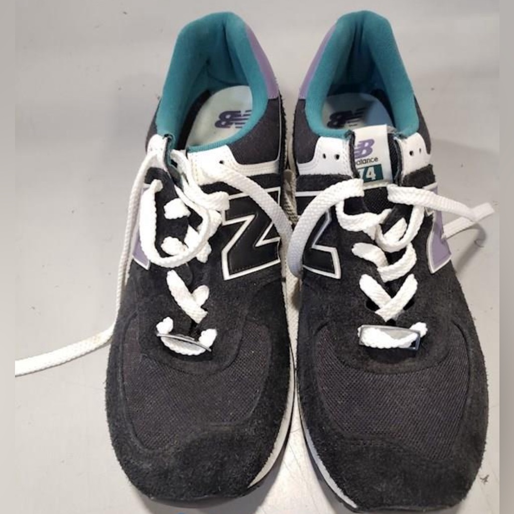 New Balance 574 Black Purple Teal Size 10.5 Men's U574lv2